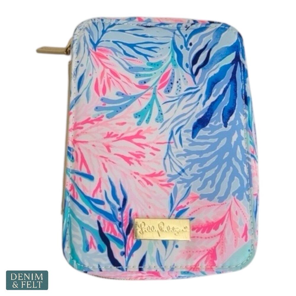 Lilly Pulitzer‎ Zip Planner Organizer Case Pastel Coral Print Travel Accessory